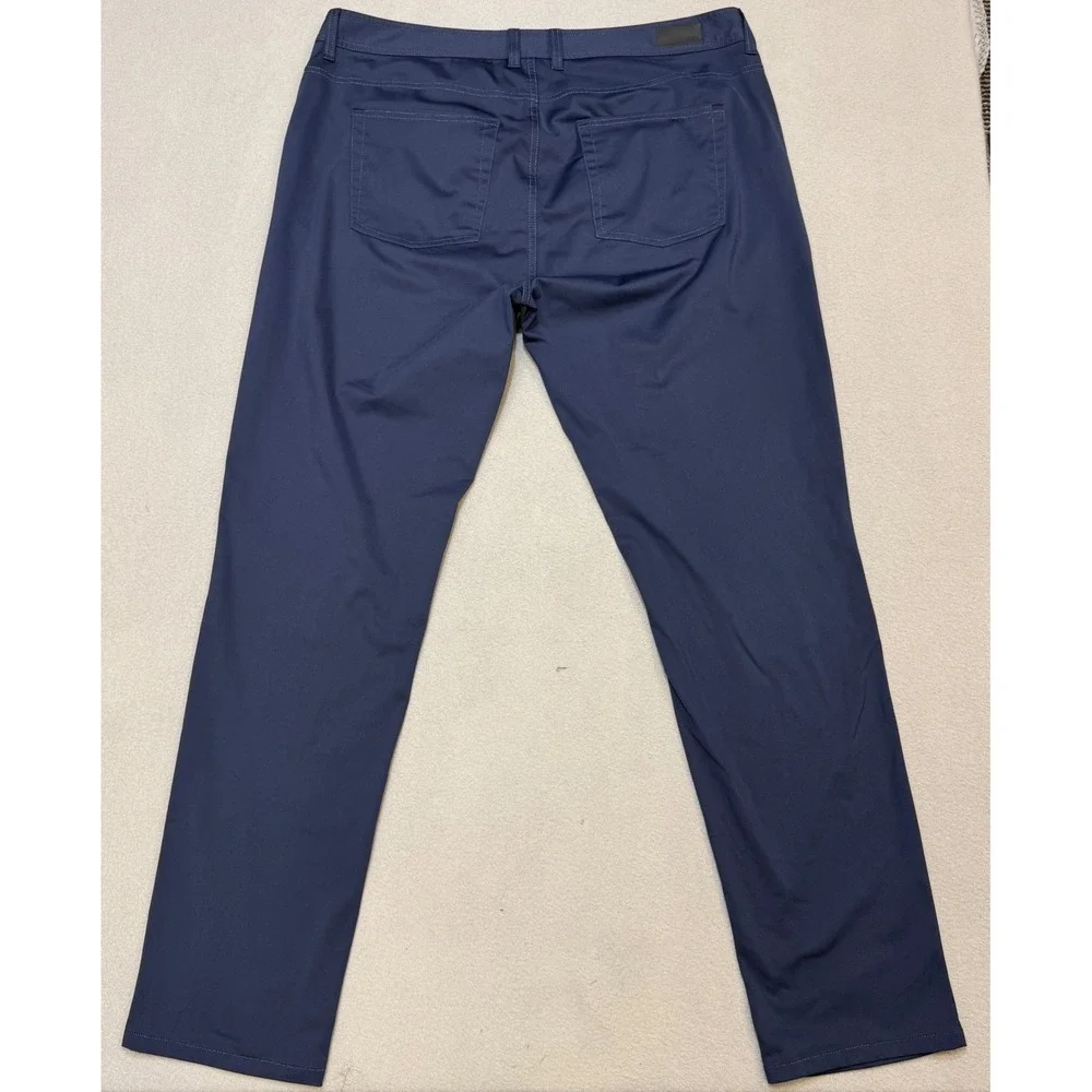 RHONE Commuter Pant Performance Trousers Mens 38x33 Navy Blue Slim Stretch